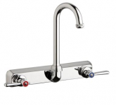 Chicago Faucets W8W-GN1AE1-369ABCP Workboard Faucet, 8'' Wall